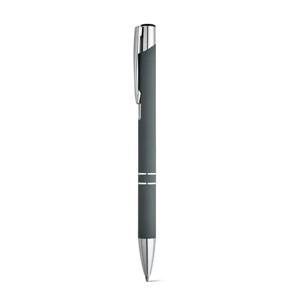 Kugelschreiber aus Aluminium mit Gummifinish - BETA SOFT - Grau