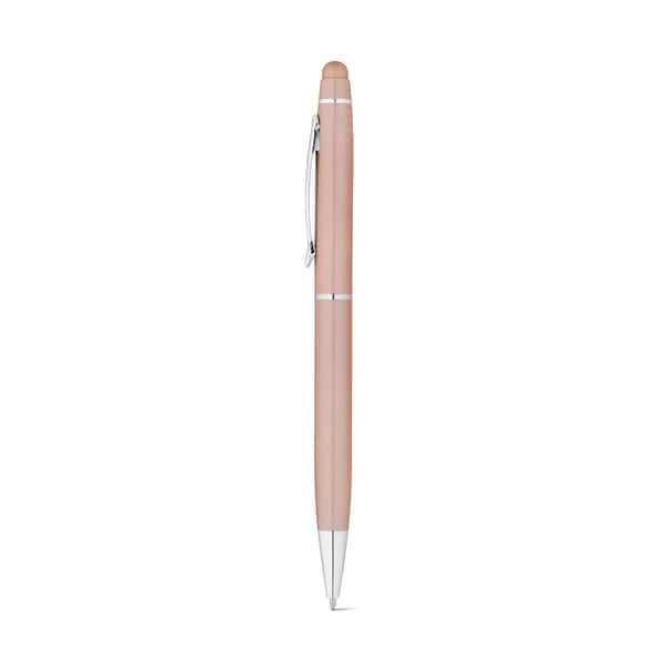 Kugelschreiber aus recyceltes Aluminium (100 % rAL) mit Touchpen-Spitze - JULIE - Hellrosa