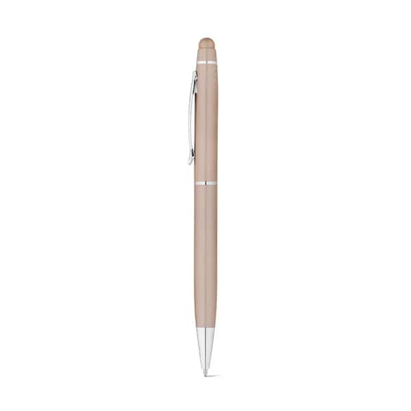 Kugelschreiber aus recyceltes Aluminium (100 % rAL) mit Touchpen-Spitze - JULIE - Champagne