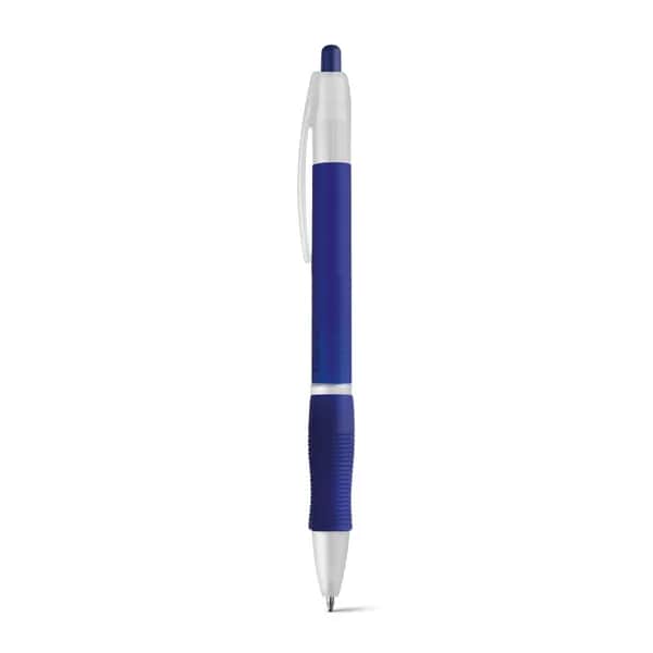Kugelschreiber aus ABS mit Gummigriff - SLIM BK - Blau
