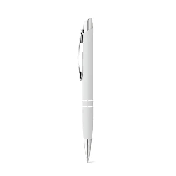 Aluminium-Kugelschreiber mit Clip - MARIETA SOFT - Weiß