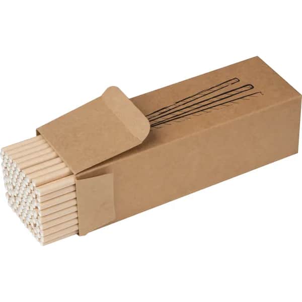 100er Set Trinkhalme aus Papier CARTER - braun