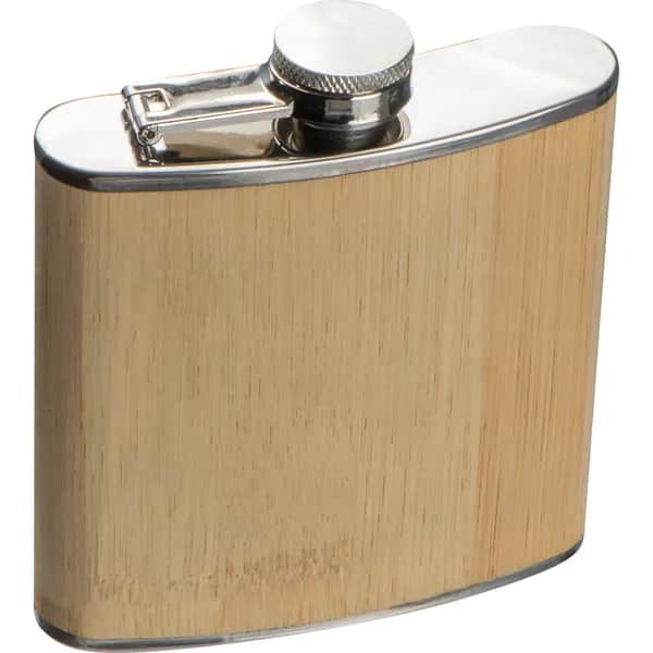 Flachmann mit Bambusummantelung OSWALD - beige