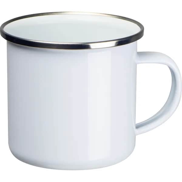 Sublimations Emaille Tasse LUCAS - weiss