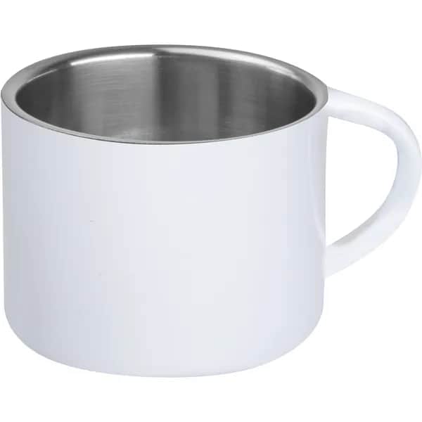 Espressotasse aus Edelstahl 60ml MADDALENA - weiss