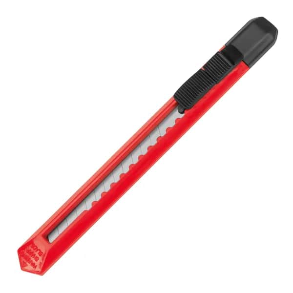 Schlankes Kartonmesser aus Kunststoff URBAN - rot