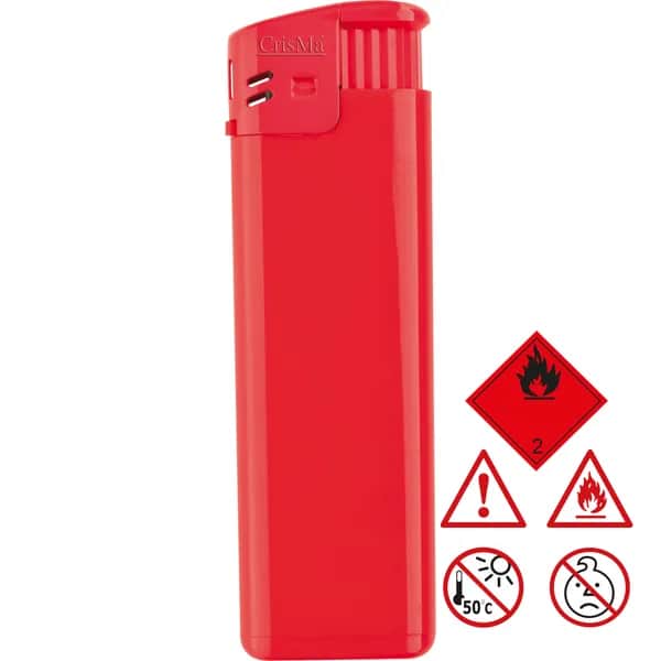 Elektronik Feuerzeug, nachfüllbar ULRIKE - rot
