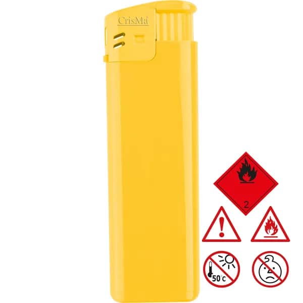 Elektronik Feuerzeug, nachfüllbar ULRIKE - gelb