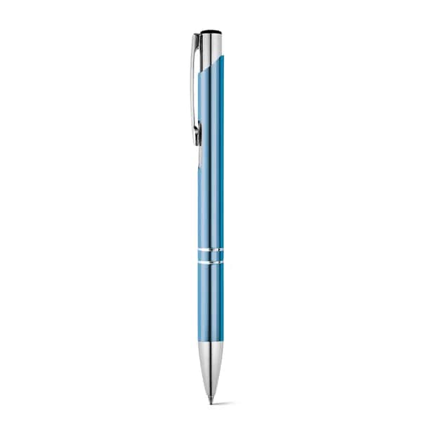Aluminium-Kugelschreiber mit Clip - BETA - Hellblau