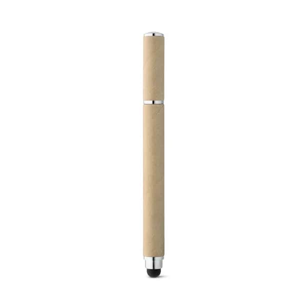 Kugelschreiber aus Kraftpapier und ABS mit Touchpen-Spitze - PAPYRUS - Natur