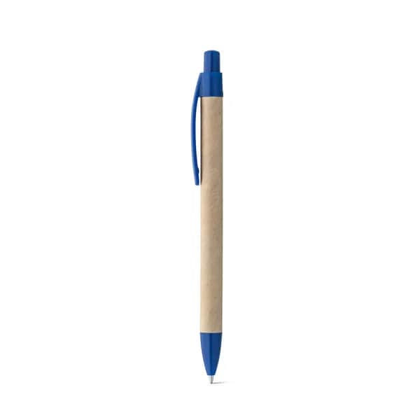 Kugelschreiber aus 100 % Recyclingpapier mit Clip - REMI - Blau