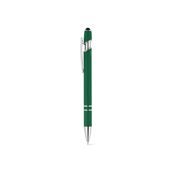 Kugelschreiber mit Gehäuse aus recyceltem Aluminium (100% rAL) und Touch-Pen Druckknopf - NEIL - Dunkelgrün