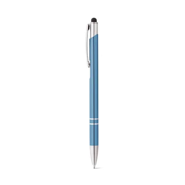 Aluminium-Kugelschreiber mit Touch Tip und Clip - GALBA - Hellblau