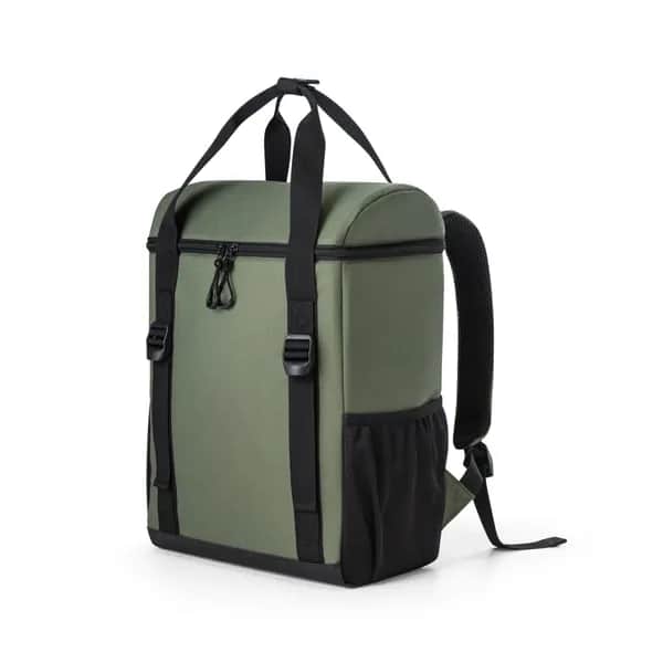 Gepolsterter Thermorucksack aus recyceltem Polyester 600D Ripstop 16 L - ROMA L - Dunkelgrün