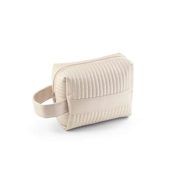 Kulturbeutel aus PU (21% recyceltes PU und 30% recyceltes Polyester) - GILI - Beige