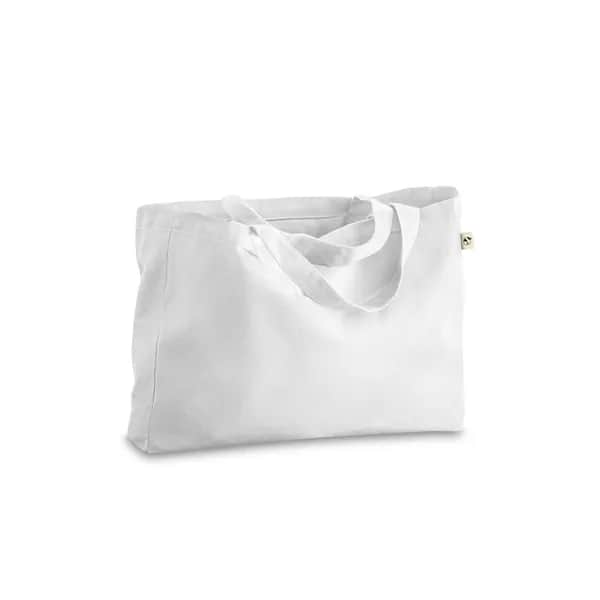 Tragetasche aus Baumwolle (50%), recycelter Baumwolle (30%) und polyester (20% rPET) (280 g/m²) - CAMDEN - Weiß