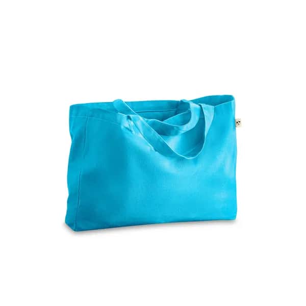 Tragetasche aus Baumwolle (50%), recycelter Baumwolle (30%) und polyester (20% rPET) (280 g/m²) - CAMDEN - Hellblau