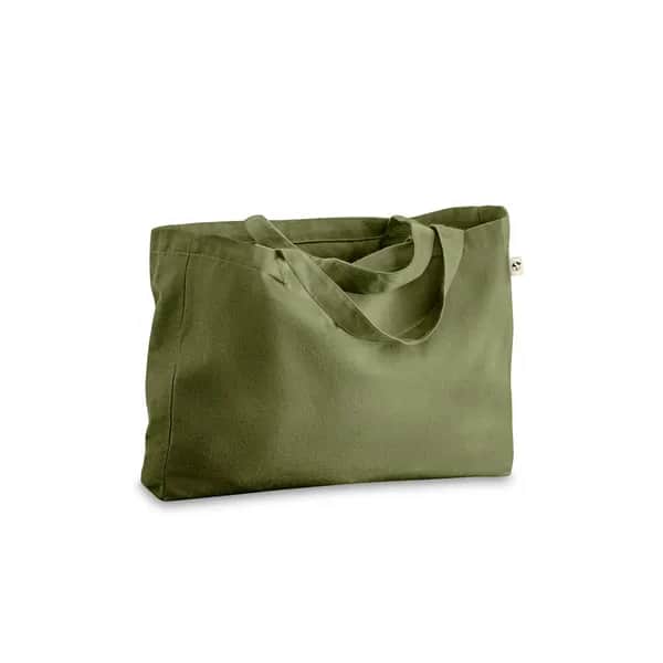 Tragetasche aus Baumwolle (50%), recycelter Baumwolle (30%) und polyester (20% rPET) (280 g/m²) - CAMDEN - Dunkelgrün
