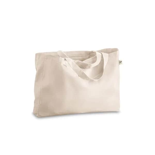 Tragetasche aus Baumwolle (50%), recycelter Baumwolle (30%) und polyester (20% rPET) (280 g/ m²) - PARMA - Naturhell