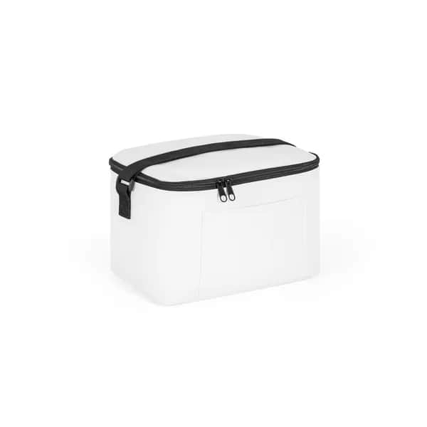 Kühltasche aus recyceltem 600D-Polyester mit verstellbarem Gurtband 7 L - CANCUN - Weiß