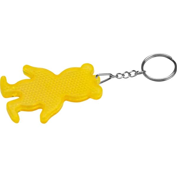 Reflektierender Schlüsselanhänger Bär VANESSA - gelb