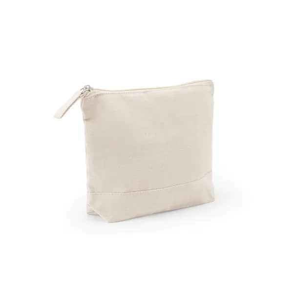 Kosmetiktasche aus 100 % Baumwolle (340 g/m²), zweifarbig - DAPHNE - Naturhell