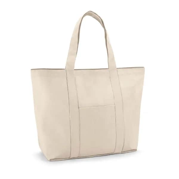 Tragetasche aus 100% Canvas-Baumwolle mit einer Innentasche (280 g/m²) - VILLE - Naturhell