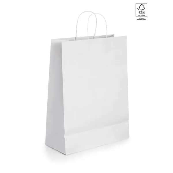 Tragetasche aus Kraftpapier (90 g/m²) - CABAZON - Weiß