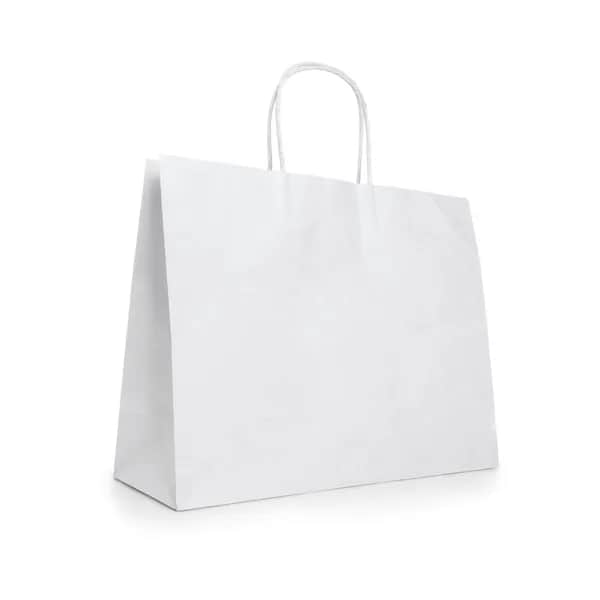 Tragetasche aus Kraftpapier (100 g/m²) - KELLY - Weiß
