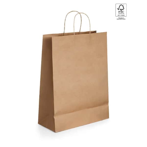 Tragetasche aus Kraftpapier (115 g/m²) - TAYLA - Natur
