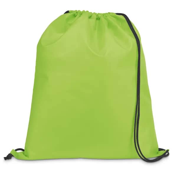 210D Rucksacktasche mit schwarzen Zugbändern - CARNABY - Hellgrün