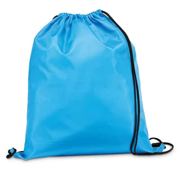 210D Rucksacktasche mit schwarzen Zugbändern - CARNABY - Hellblau