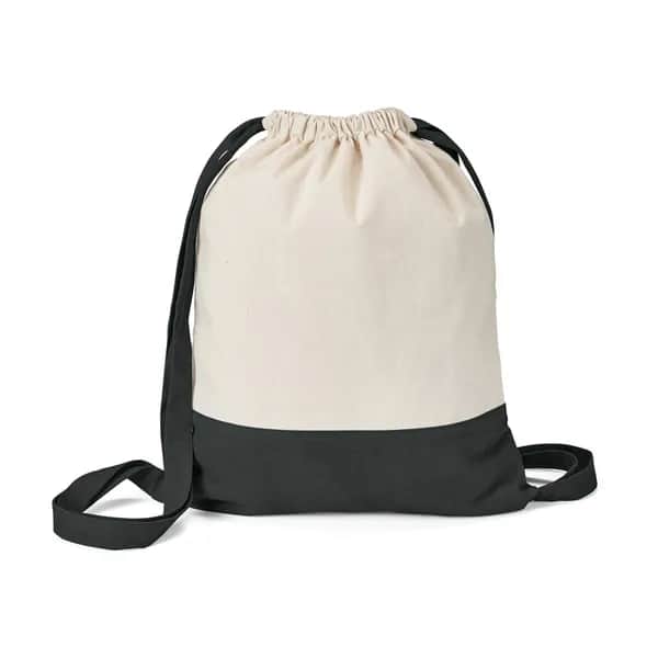 Turnbeutel aus 100% Baumwolle (180 g/m²) - ROMFORD - Schwarz