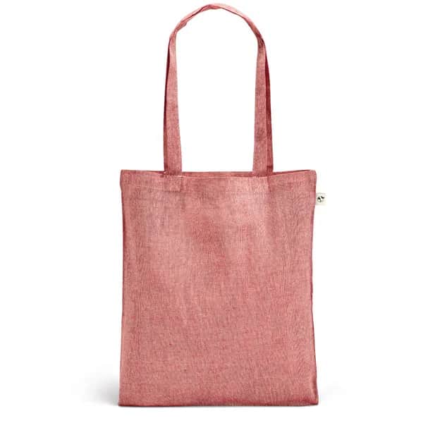 Tragetasche aus recycelter Baumwolle (70%), polyester (30% rPET) (140 g/m²) - RYNEK - Rot