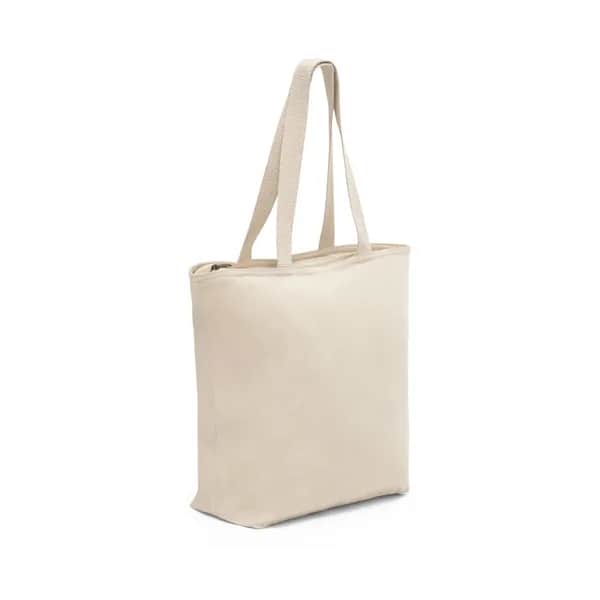 Tragetasche aus 100% Baumwolle mit Verschluss (280 g/m²) - HACKNEY - Naturhell