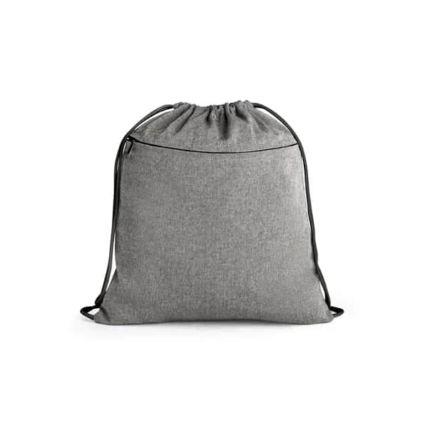 Turnbeutel mit recycelter Baumwolle (70%), Polyester (30% rPET) (140 g/m²) - CHANCERY - Schwarz