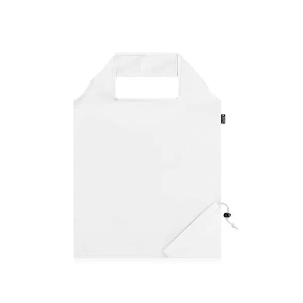 Faltbare Tragetasche aus 190T Polyester aus recyceltem (100% rPET) - BEIRA - Weiß