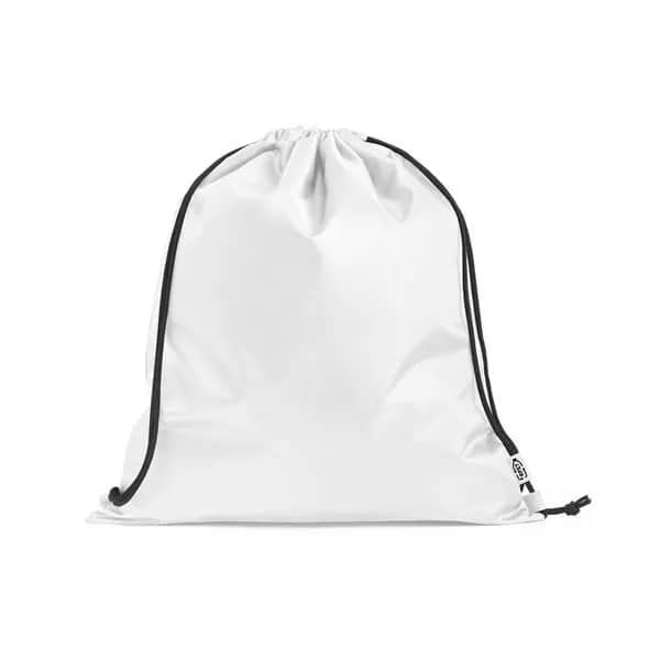 Turnbeutel aus 190T Polyester aus recyceltem (100% rPET) - PEMBA - Weiß