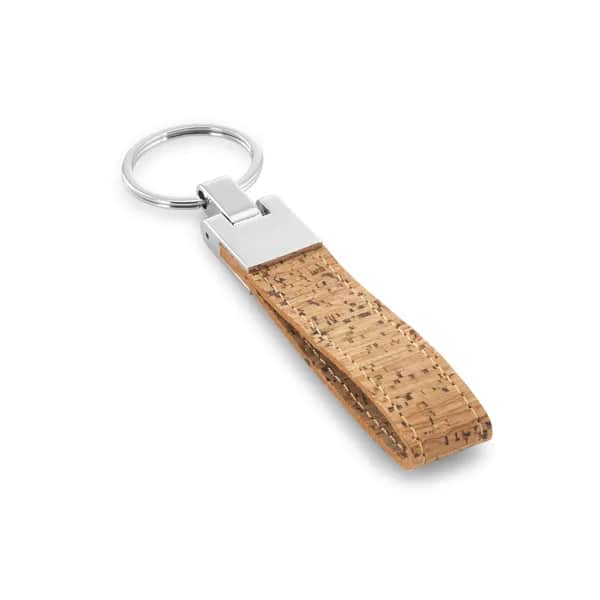 Schlüsselanhänger aus Kork und Metall - CORKS - Natur