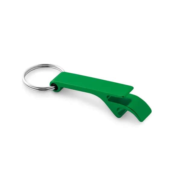 Schlüsselanhänger aus Aluminium mit Flaschenöffner - BAITT - Grün