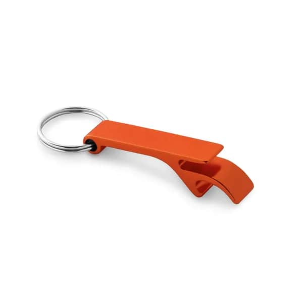 Schlüsselanhänger aus Aluminium mit Flaschenöffner - BAITT - Orange