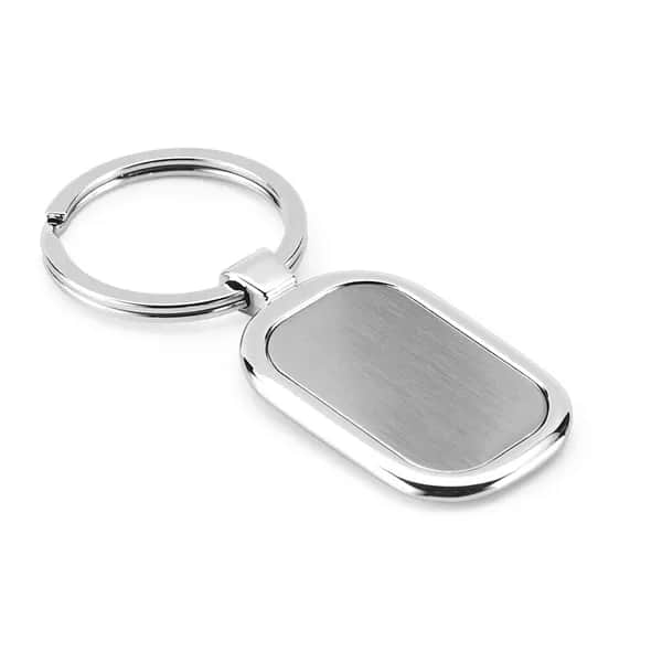 Schlüsselanhänger aus Metall. Geeignet für Doming - ZABEL - Satinsilber