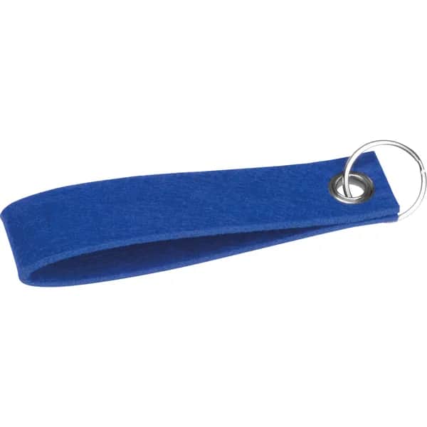 Schlüsselanhänger aus RPET Filz PATRYCJA - blau