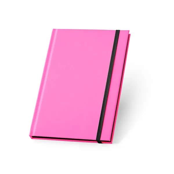 A5-Notizbuch aus fluoreszierendem PU mit linierten Seiten - WATTERS - Rosa
