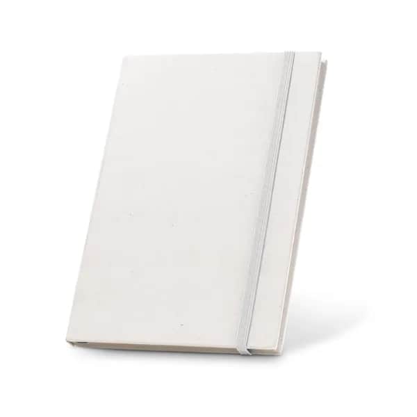 A5-Notizblock mit Hardcover aus 100 % recyceltem Papier - MILKY - Weiß