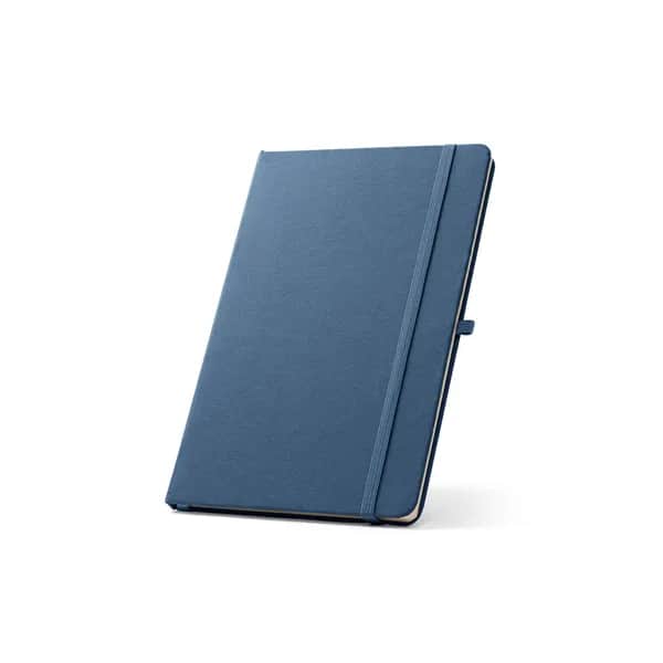 A5 Notizbuch aus recyceltem Polyester (100% rPET) mit linierten Seiten - ANNE - Blau