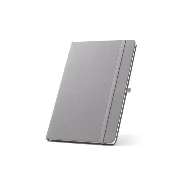 A5 Notizbuch aus recyceltem Polyester (100% rPET) mit linierten Seiten - ANNE - Grau