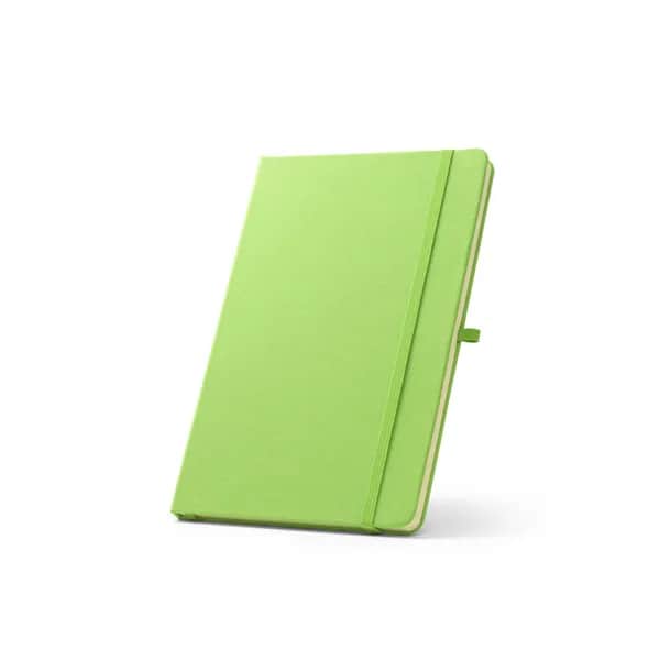A5 Notizbuch aus recyceltem Polyester (100% rPET) mit linierten Seiten - ANNE - Hellgrün