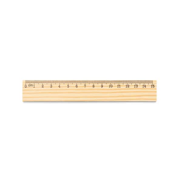 Lineal aus Kiefernholz mit 15 cm Skala - WESLEY 15 - Naturhell