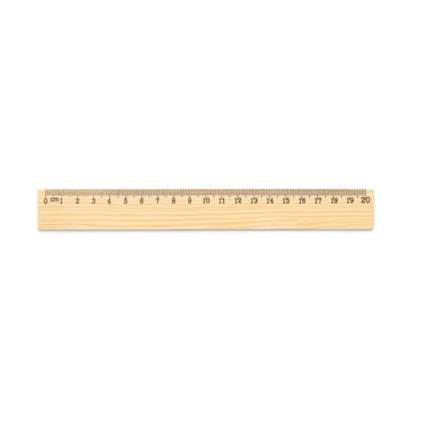 Lineal aus Kiefernholz mit 20 cm Skala - WESLEY 20 - Naturhell